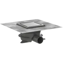 hansgrohe RainDrain Spot Plus Komplettset 150/150 Punktablauf, höhenverstellbarer Rahmen, Edelstahl gebürstet, 56225800
