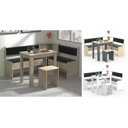 VCM Eckbankgruppe Sitzgruppe Esszimmergruppe Bank Tisch Hocker Esal Mini