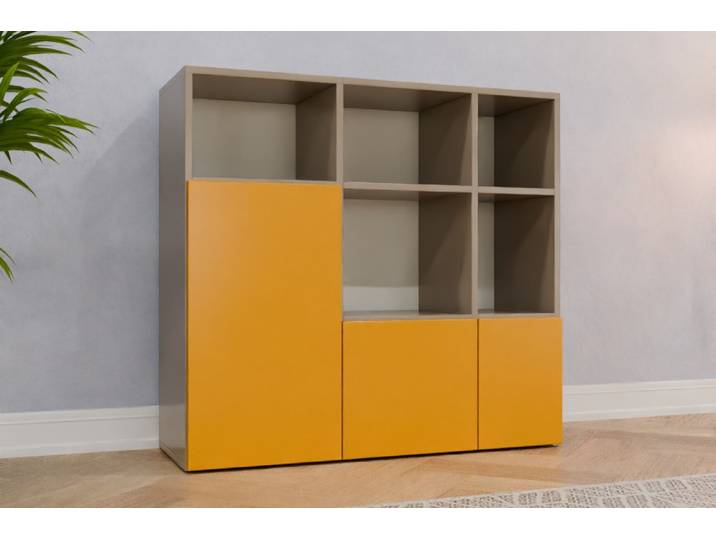 Esszimmerschrank nach Maß - RAL 1004 Goldgelb - 103x110x40cm - Individuell konfigurieren