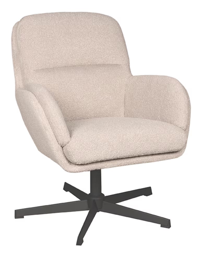 LABEL51 Draaifauteuil Moss Bouclé - Naturel