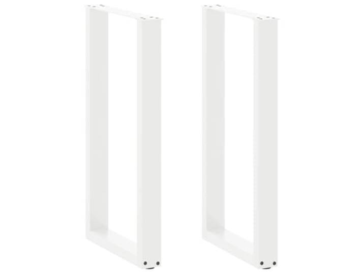 vidaXL Bartischbeine U-Form 2 STK. Weiß 50x(90-91) cm Stahl