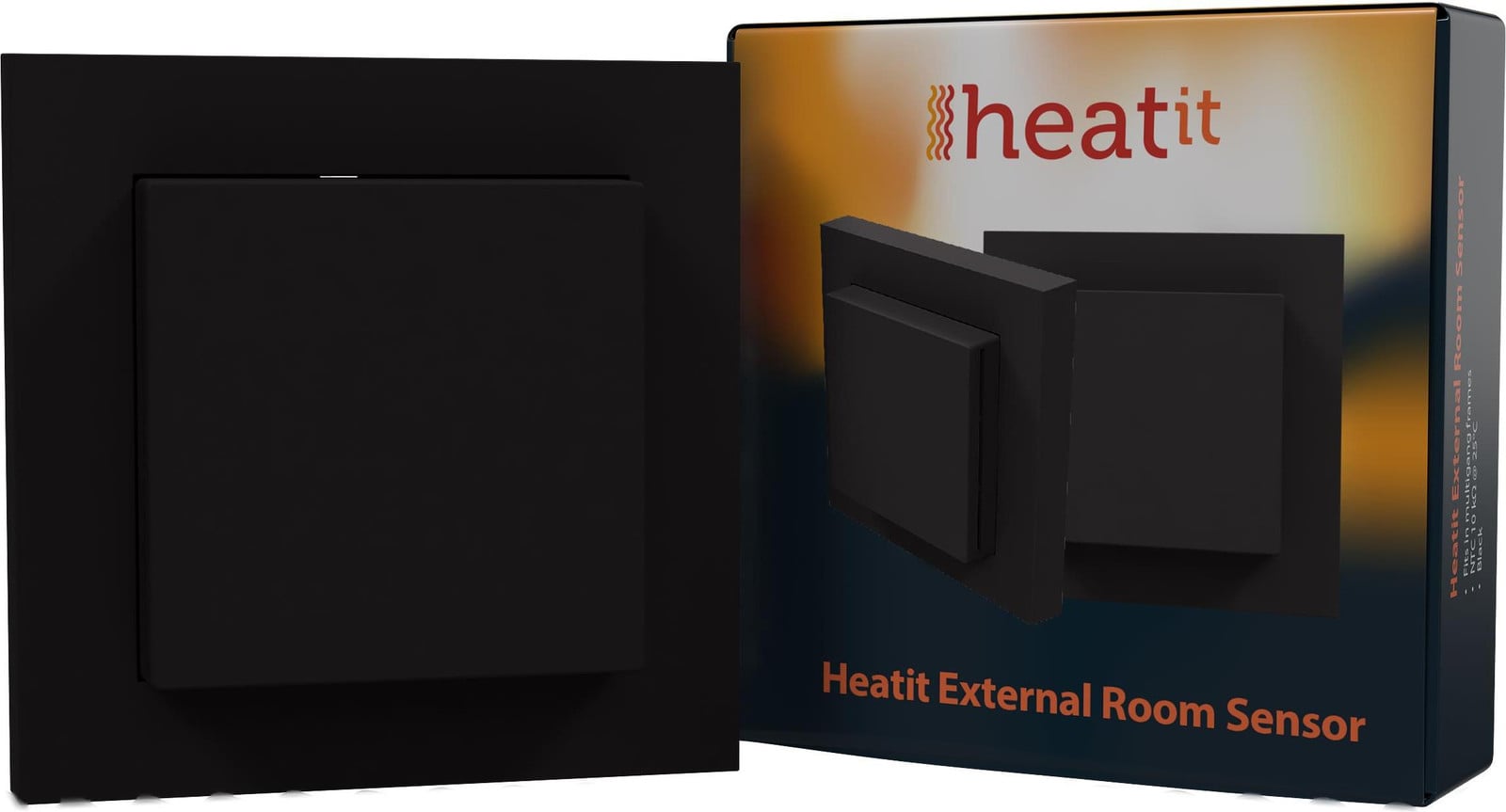 HEATIT Externe temperatuursensor, zwart