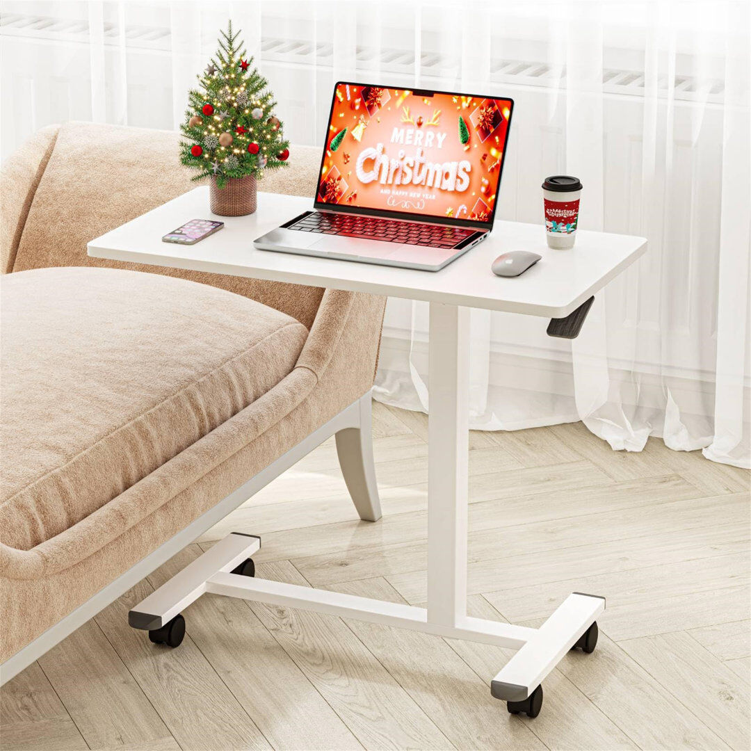 17 Stories Shaunea Adjustable Height Steel Standing Desk White