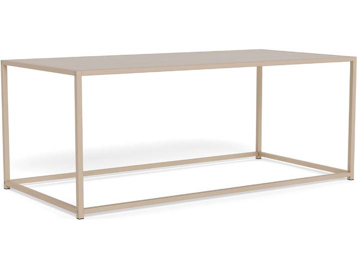 Couchtisch ACTONA GROUP Seaford Kaffeetisch, Wohnzimmertisch , beige (grau, grau, grau), B:100cm H:40cm T:50cm, Tische, Couchtisch, Rechteckiger Couchtisch, grau, mit Stahlgestell, 100x50x40 cm.