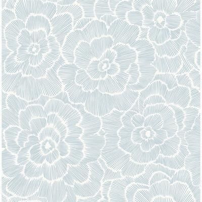 NuWallpaper Blue Saraya Peel & Stick Wallpaper - 20.5-in x 216-in