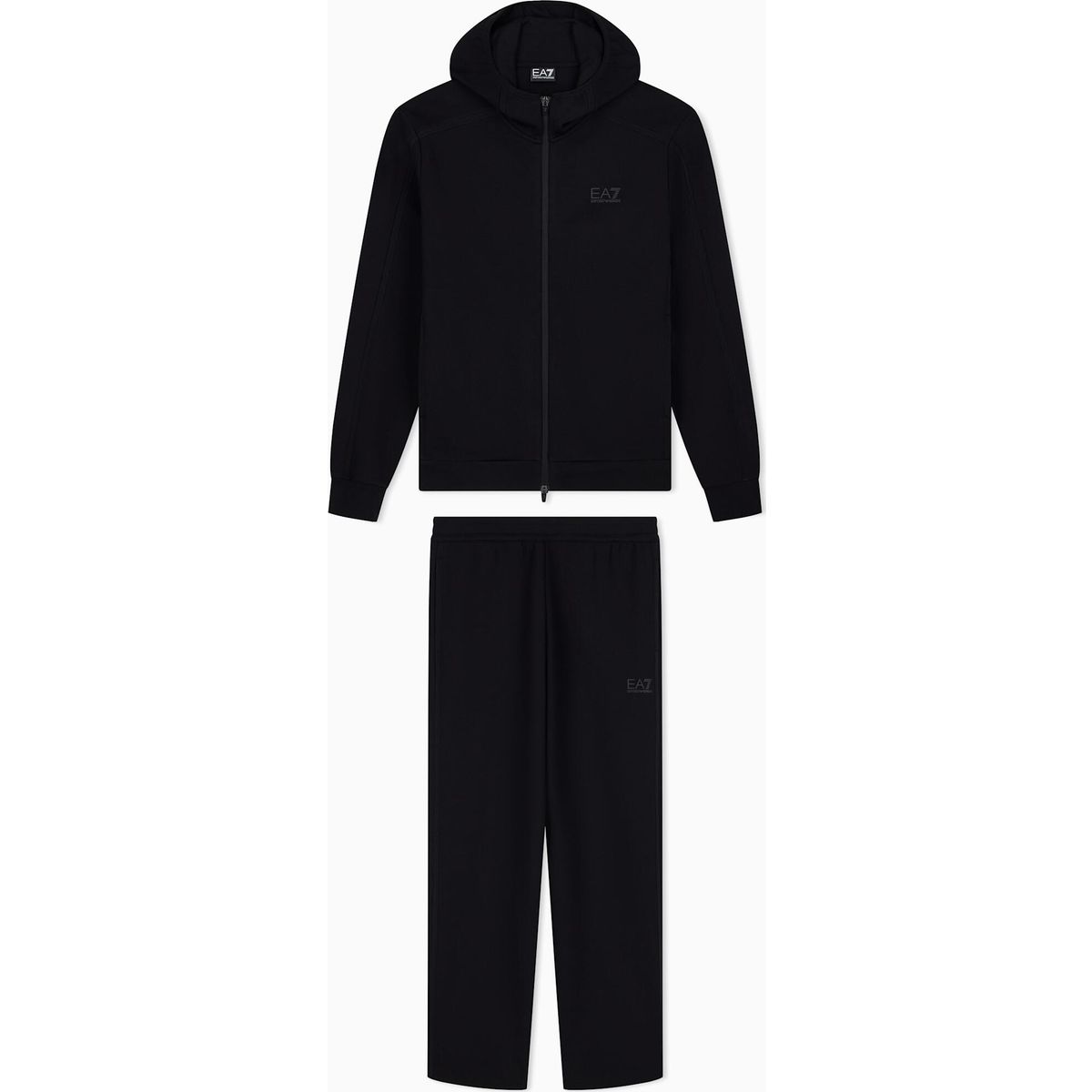 EA7 Natural Ventus M T-suit Hoodie Full Zip CH - Natural Ventus M T-suit Hoodie Full Zip CH black beauty (UC001) XXS 7M002520 AF20845-UC001-XXS