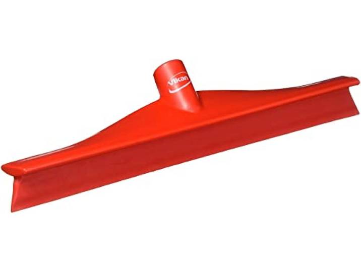 Vikan Rubberen reinigingsborstel polypropyleen frame enkele blade rakel, 16 inch, rood