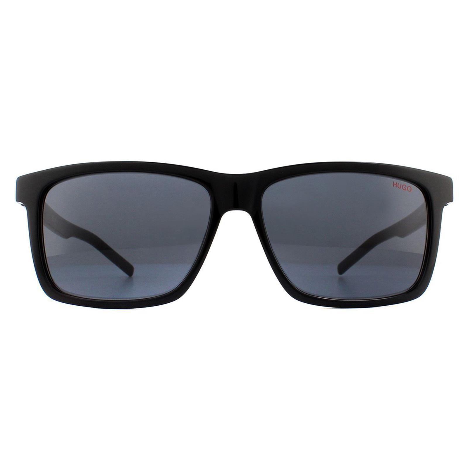Hugo by Hugo Boss Rectangle Mens Schwarz Grau Sonnenbrille