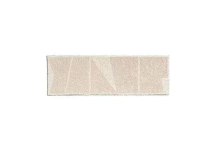 YXINAER gestreifter Teppich Teppich for Schlafzimmer-Nachttisch Minimalistische gestreifte Bodenmatte, langer Teppich, Beige, Heimdekoration(Type 3,90x220cm)