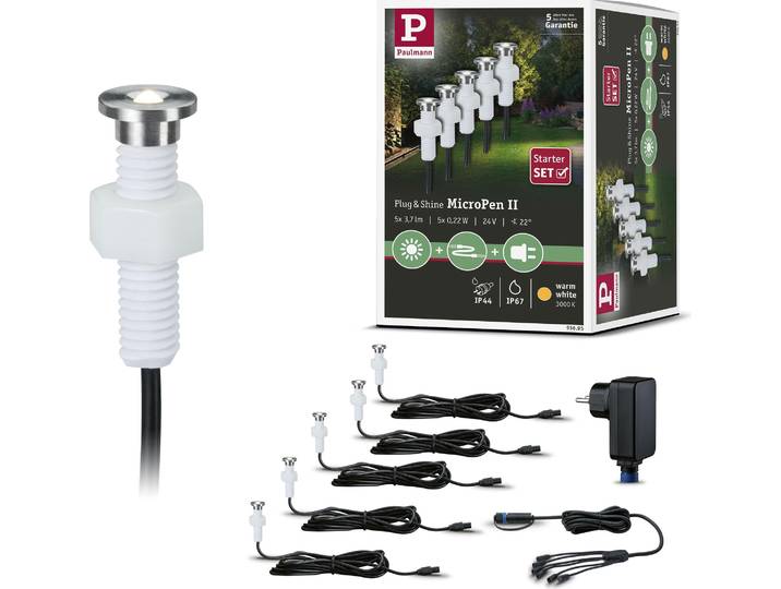 Paulmann Plug & Shine LED Bodeneinbauleuchte MicroPen II Basisset