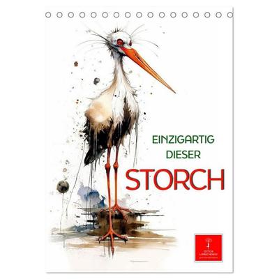 Einzigartig - dieser Storch (Tischkalender 2027 DIN A5 hoch), CALVENDO Monatskalender