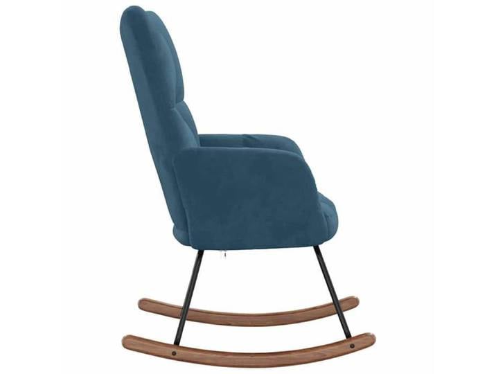 Fauteuil/Chaise - HAOSHOP - Chaise à bascule Bleu Velours&01_4039