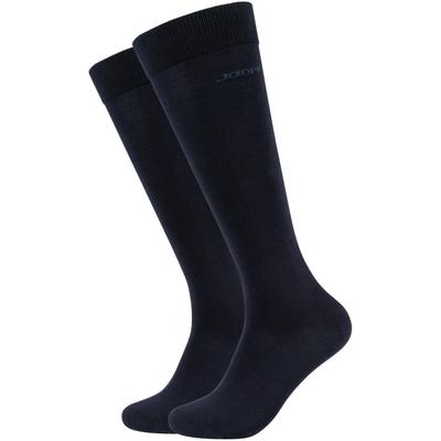 Kniestrümpfe JOOP "premium essentials", Herren, Gr. 35-38, blau (navy), Baumwolle, Elasthan, Polyamid, unifarben, elastisch, Socken Kniestrümpfe, mit handgekettelter Zehennaht