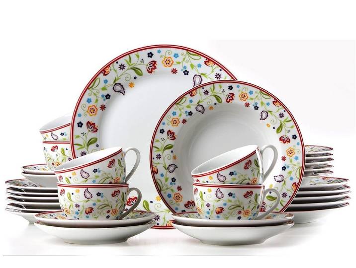 Ritzenhoff & Breker Kombiservice Doppio Shanti, Geschirr-Set, Service (30-tlg), 6 Personen, Porzellan, 30 Teile, für 6 Personen