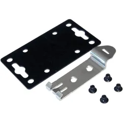 Exsys Din-Rail Kit mit Metall-Platte für Rackmount Montage für EX-1321, Serverschrank Zubehör, Schwarz