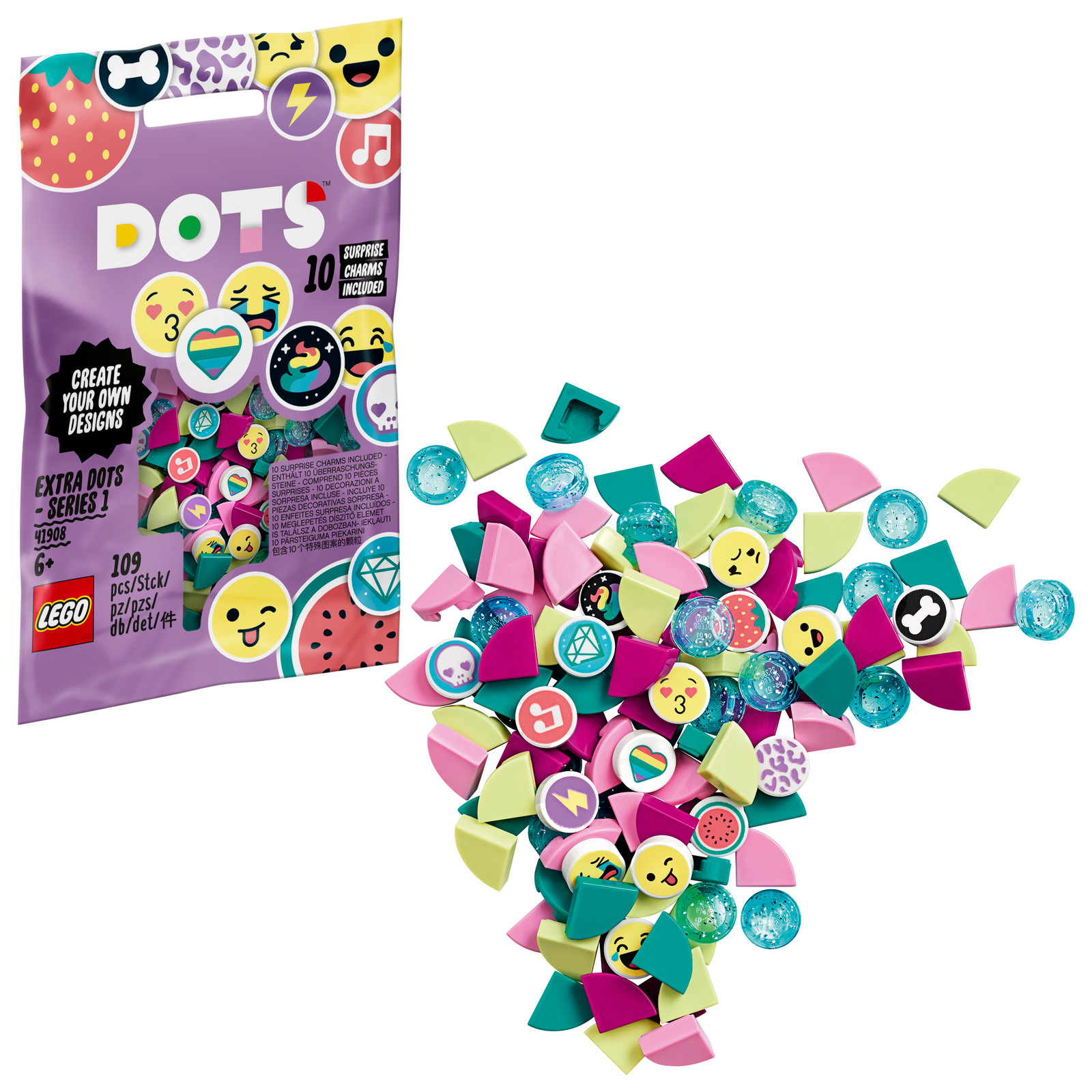LEGO DOTS Extra DOTS serie 1 bouwset voor kinderen vanaf 6 jaar, 109 onderdelen
