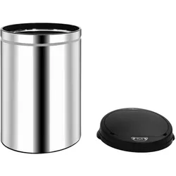 vidaXL Gleichen, Abfalleimer, Silber