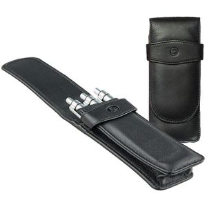 Pelikan Stifteetui TG31, 923433 schwarz, für 3 Stifte, Stecketui mit Lasche, aus Echt Leder