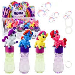 Seifenblasen Einhorn bewegliche Figur bunt 14cm Mix