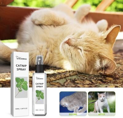 Happy Pet Pantry Natural Catnip Spray For Cats Calming Cat Behavior Training Spray With Stress Relief & Anxiety Support Natural Catnip Spray For Cats Calming Cat Behavior Training Spray With Stress Relief & Anxiety Support