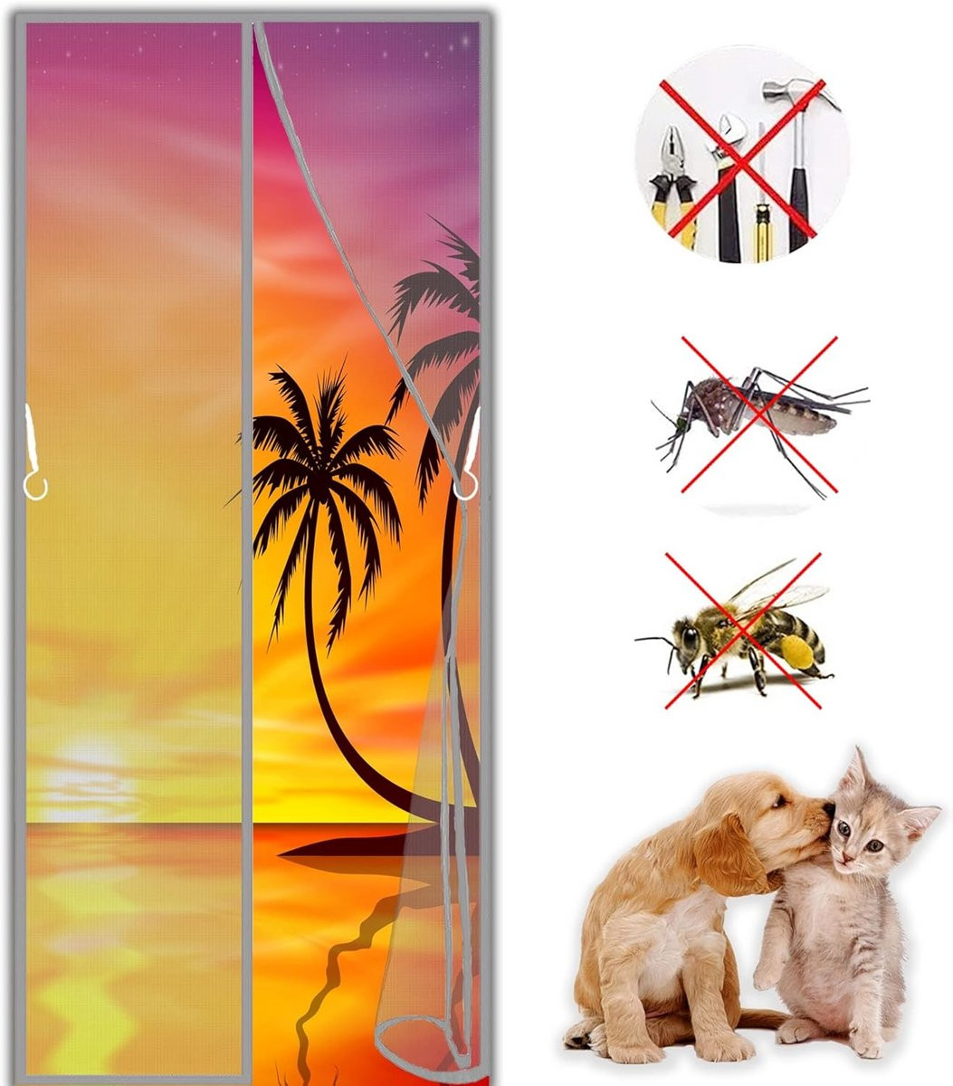 Versterkt Magnetisch Hor Hor Deur voor Woonkamer en Schuifdeur, 125 x 180 cm