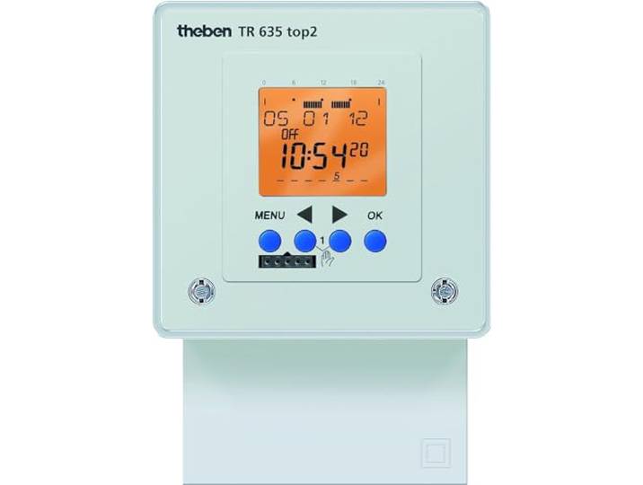 Theben 6350100 TR 635 top2 digitale schakelklok 1-kanaals frontpaneel/wand