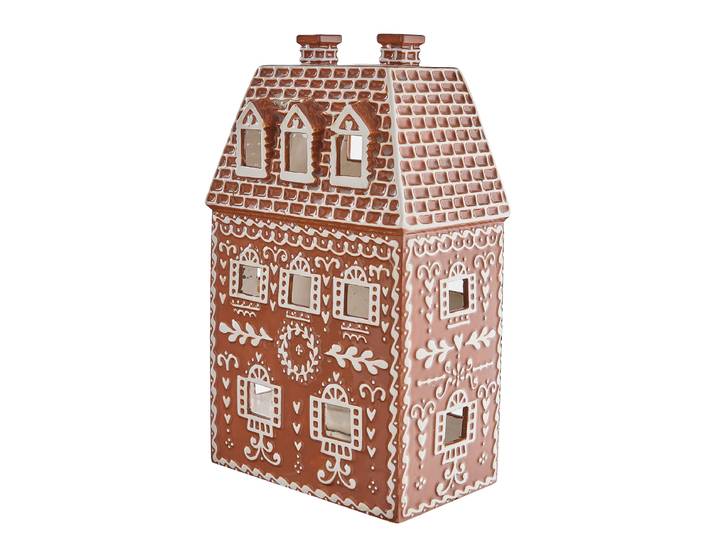 Maison en pain d'épices 18 x 11 x 30cm Marron/Marron