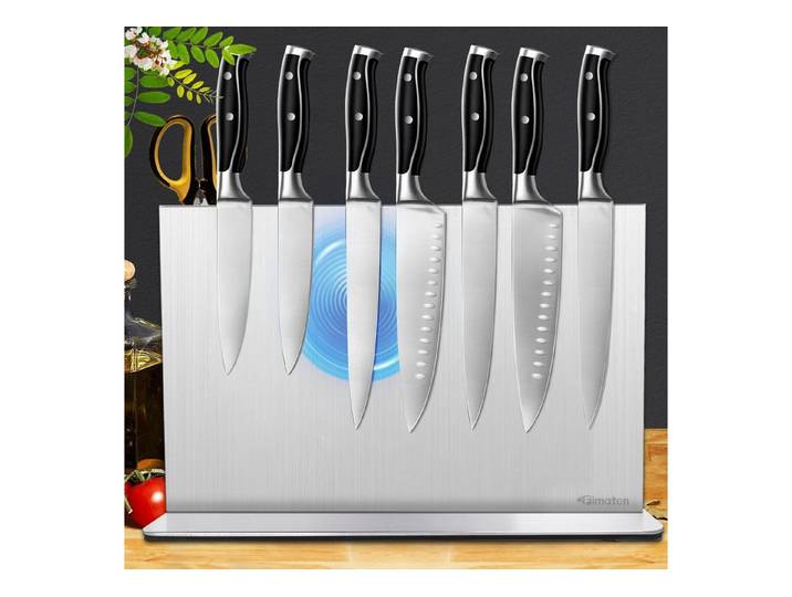 LuxusKollektion Magnet-Messerblock Magnetischer Messerblock Edelstahl 40cm Silber Doppelseitig