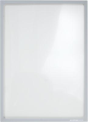 Schäfer Shop Select Magnetrahmen, für A4-Dokumente, UV-beständige PET-Folie, grau, 4 Stück