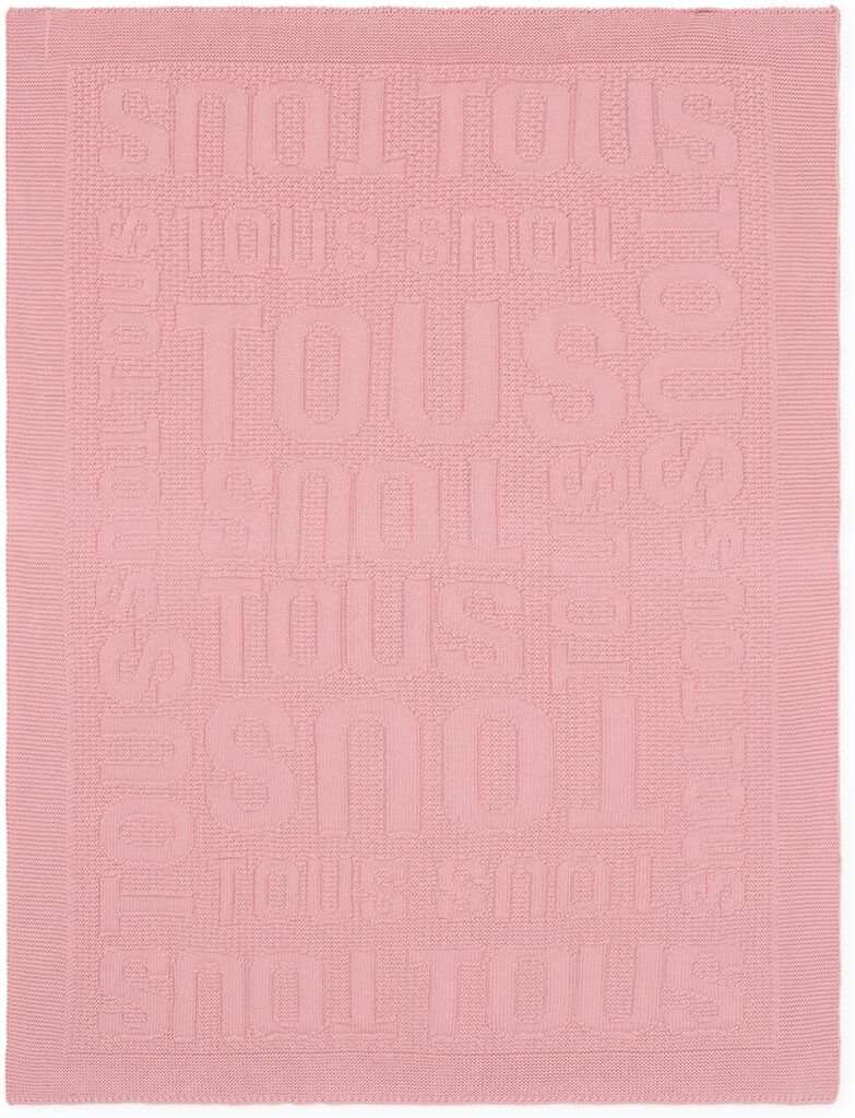 Tous Manta para mini cuna o cuna 78x104 cm Baby logo . Rosa niño