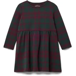 Tchibo - Kinder-Jacquardkleid - Mädchen - Gr. 110/116 - dunkelgrün/kariert