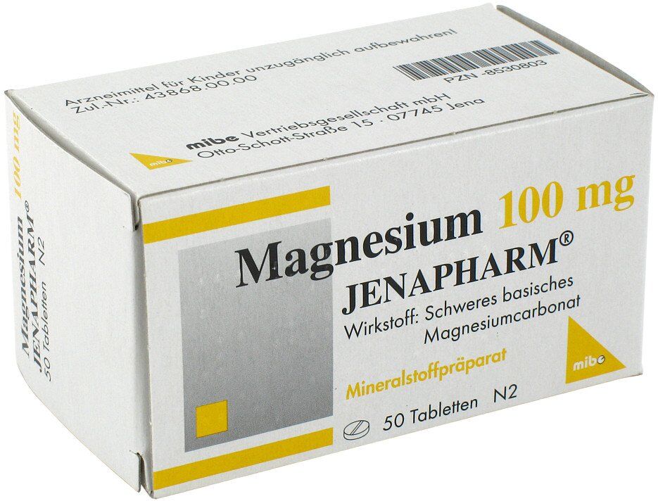 Magnesium 100 mg Jenapharm Tabletten