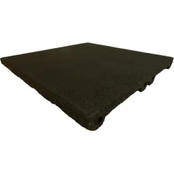 ErgoFloor - ErgoPlay Impact Gummifliesen / Fall-Matte 500x500x75 mm Schwarz