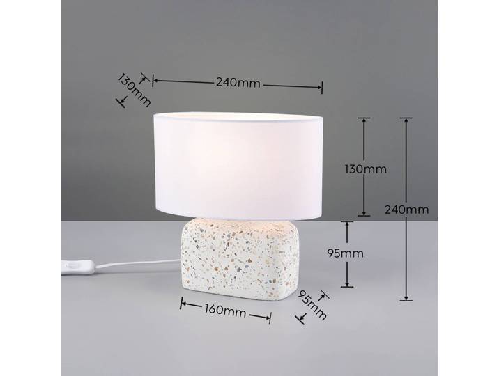 Trio Lighting Tischlampe Livare, Multicolour, für Wohn- / Esszimmer, Beton, Tischlampe