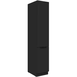 Küchen Hochschrank 40 cm SIENA Schwarz Küchenzeile Küchenblock Küche Einbauküche