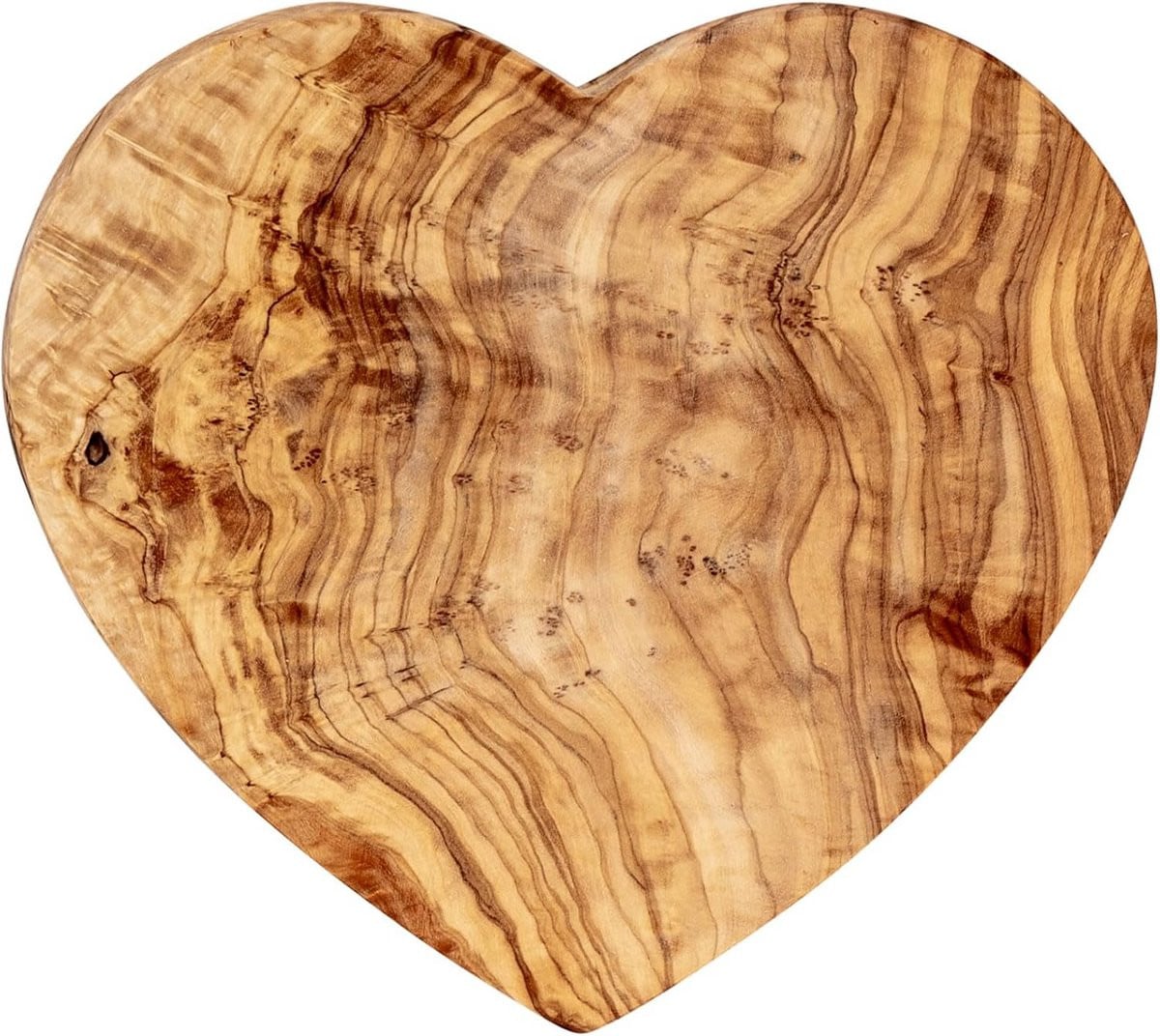 Handgemaakte olijfhouten hartvormige schaal voor unieke houten decoratie