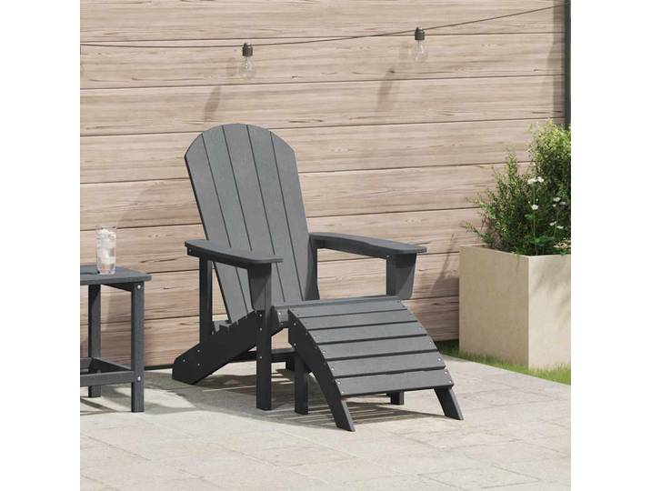 vidaXL Adirondack-Stuhl Hellgrau HDPE
