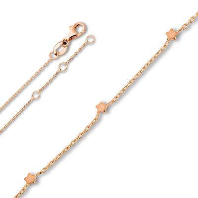Fußkette ONE ELEMENT "Fußkettchen Rundankerkette aus 925 Silber 25 cm", silber, Fußketten, Damen, Silber 925 (Sterlingsilber), Sanfte Linie – unaufdringlich und geschmackvoll