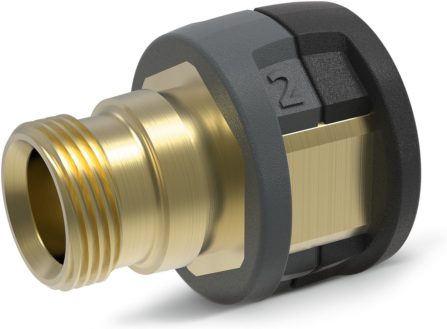 Kärcher 2 M22IG-TR22AG Adapter aus Messing vernickelt mit Innengewinde M22 und Außengewinde TR22 für Hochdruckreiniger, 4.111-030.0)