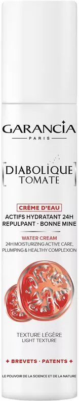 Garancia - Diabolique Tomate Crème d'Eau, Soin 3 en 1 aux actifs autohydratant 24h Repulant, effet bonne mince immédiat, 30 ml
