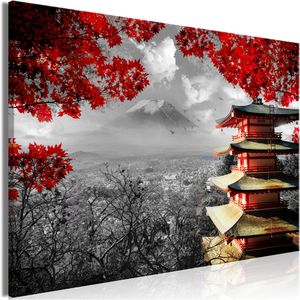Artgeist Wandbild Japanischer Tempel, Leinwand, Querformat, 90 x 60 cm