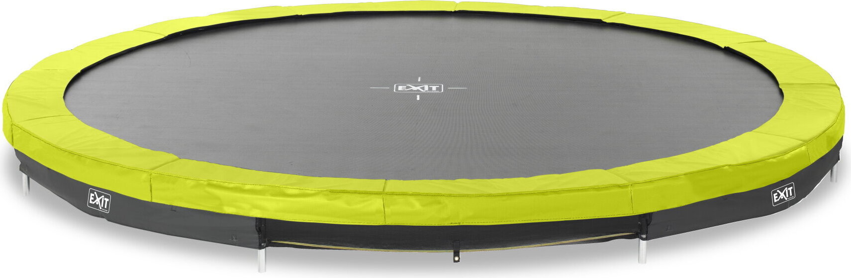 EXIT Silhouette Sporttrampolin ø366cm, Bodentrampolin, Rund, für Kinder, Grün