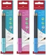 FABER-CASTELL Grip 2001 Two Tone HB, dreieckig - 2er-Pack (zufällige Farbe), 2 Stück