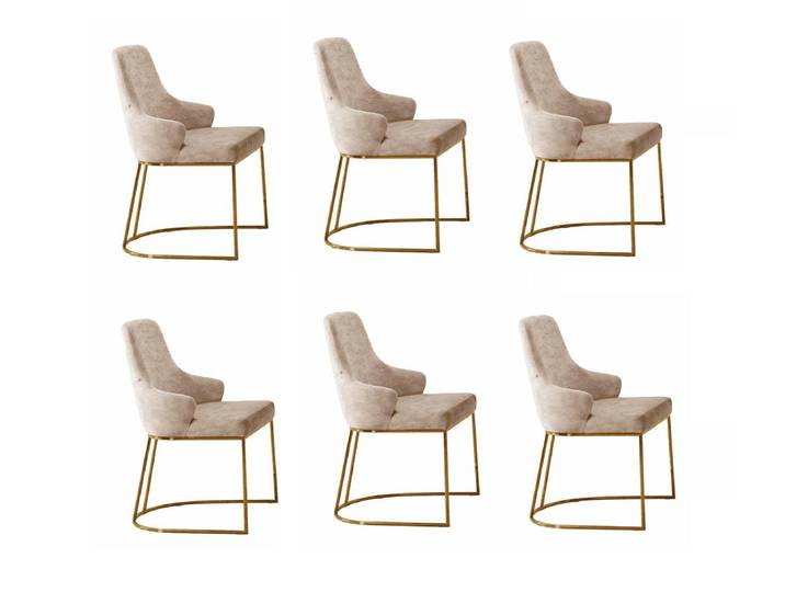 JVmoebel Essgruppe Stuhl Set Beige Moderner Stil Komfortabel Minimalistisch Schlicht, Made in Europa