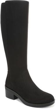 Wide Width Women's Optimum Tall Boot by LifeStride in Black Fabric (Size 6 W)