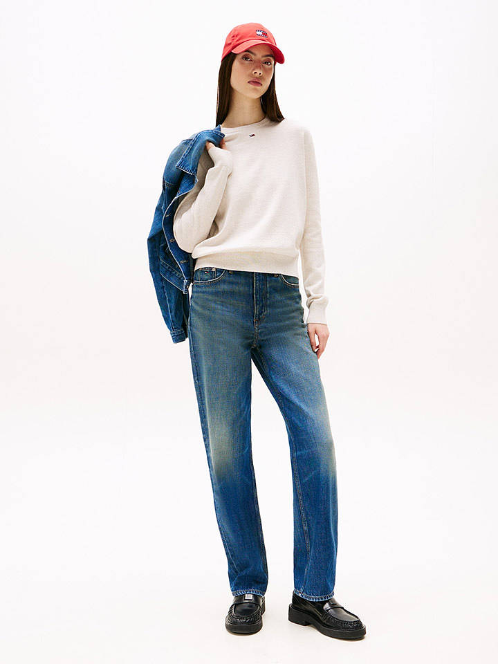 TOMMY JEANS Pullover in Creme - XS