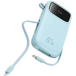 Baseus Powerbank Qpow Pro+, 20000mAh, 22.5W, QC + PD, Blue (20000 mAh, 22.50 W), Powerbank, Blau