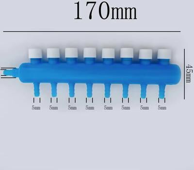 Inspired Finds Aquarium Air Flow Control Valve Splitter Precision Oxygen Distributor For Fish Tanks & Pumps 8 Way