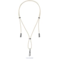 Handykette und Lade-/Datenkabel Cell Phone Charging Lanyard beige, 1,65 Meter, USB-C, PD3.0 / QC4.0, Nylon