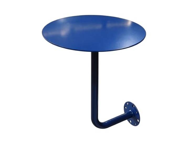 Kleiner runder Wandtisch, klappbarer Vintage-Stehtisch aus Metall Platzsparende Bistrotheke for Cafés, Eckstände im Milchteeladen und Dessertbars – Wandmontage(40X45CM Klein Blue)